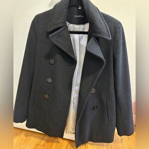 Calvin Klein Collared Peacoat